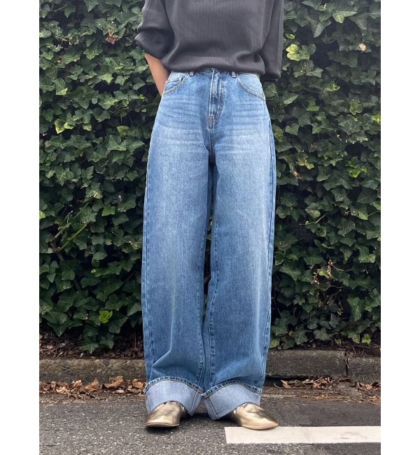 Ungrid「【WEB限定】ロールアップカーブデニム」|デニム|