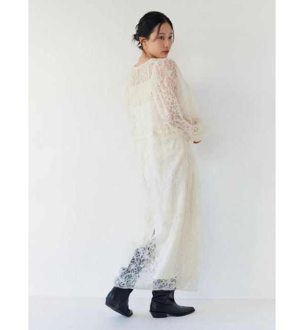 Ungrid「起毛レースワンピース」|ワンピース|