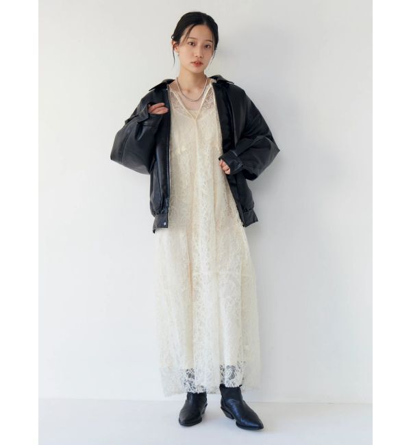 Ungrid「起毛レースワンピース」|ワンピース|