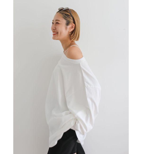 Ungrid「ボートネックビックシルエットロングスリーブTee」|Tシャツ・カットソー|