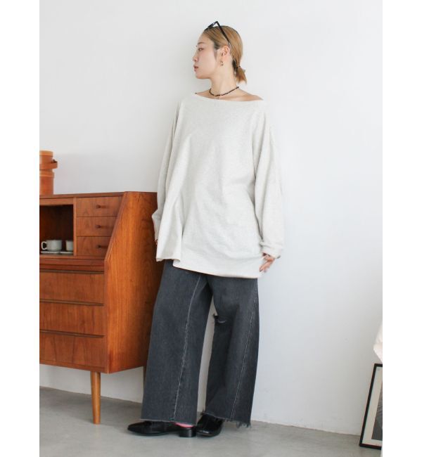 Ungrid「ボートネックビックシルエットロングスリーブTee」|Tシャツ・カットソー|