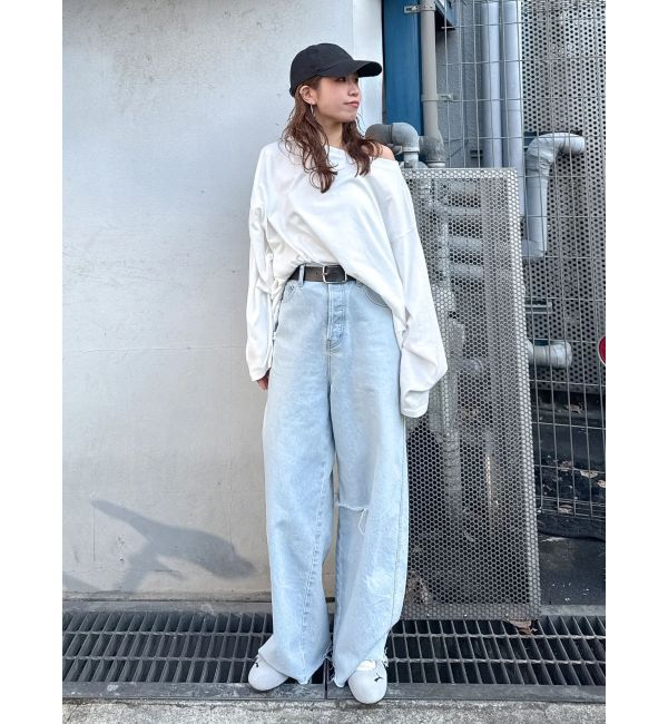 Ungrid「ボートネックビックシルエットロングスリーブTee」|Tシャツ・カットソー|