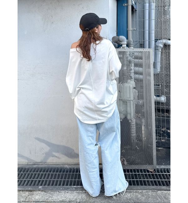 Ungrid「ボートネックビックシルエットロングスリーブTee」|Tシャツ・カットソー|