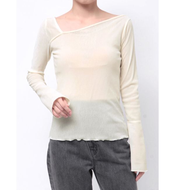 LAGUNAMOON「シアーフロッキーフレアスリーププルオーバー」|Tシャツ・カットソー|