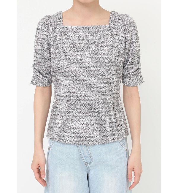 LAGUNAMOON「ツイードカットトップス」|Tシャツ・カットソー|