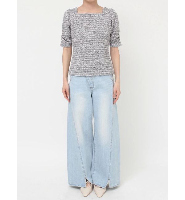 LAGUNAMOON「ツイードカットトップス」|Tシャツ・カットソー|