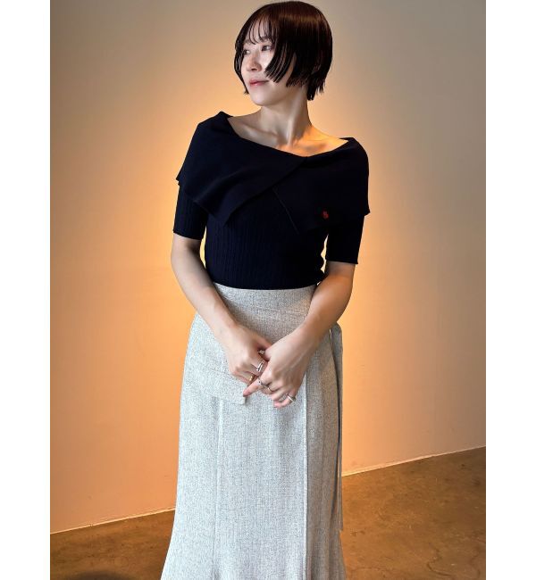 LAGUNAMOON「【POLO BCSコラボ】アシメカラーネックリブニットプルオーバー」|ニット・セーター|