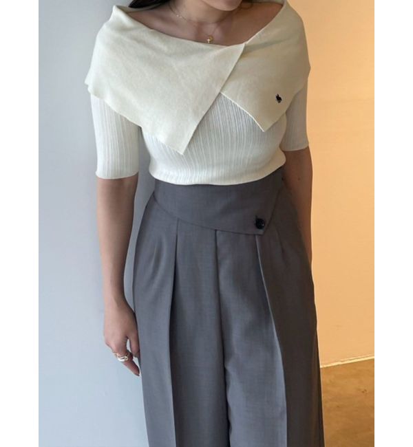 LAGUNAMOON「【POLO BCSコラボ】アシメカラーネックリブニットプルオーバー」|ニット・セーター|