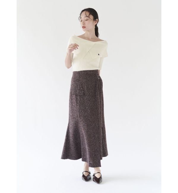 LAGUNAMOON「【POLO BCSコラボ】アシメカラーネックリブニットプルオーバー」|ニット・セーター|