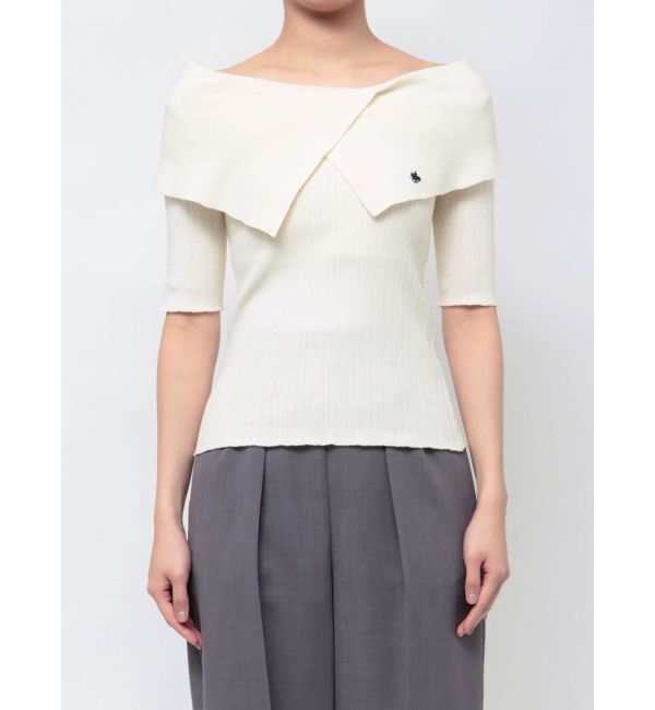 LAGUNAMOON「【POLO BCSコラボ】アシメカラーネックリブニットプルオーバー」|ニット・セーター|