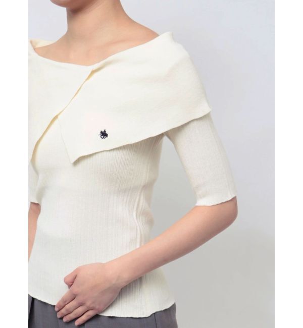 LAGUNAMOON「【POLO BCSコラボ】アシメカラーネックリブニットプルオーバー」|ニット・セーター|