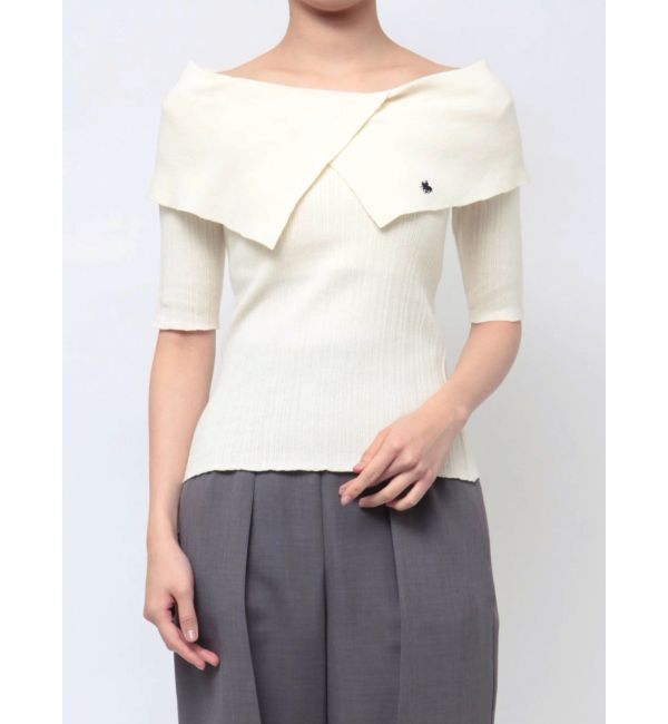 LAGUNAMOON「【POLO BCSコラボ】アシメカラーネックリブニットプルオーバー」|ニット・セーター|