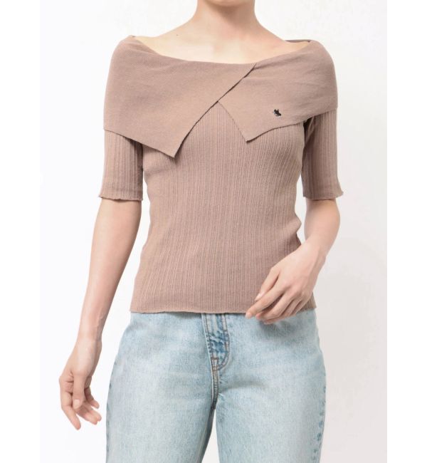 LAGUNAMOON「【POLO BCSコラボ】アシメカラーネックリブニットプルオーバー」|ニット・セーター|