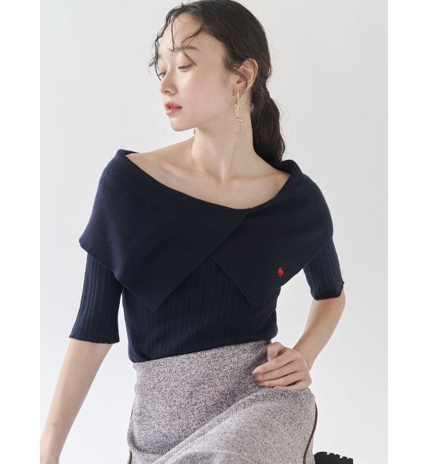 LAGUNAMOON「【POLO BCSコラボ】アシメカラーネックリブニットプルオーバー」|ニット・セーター|