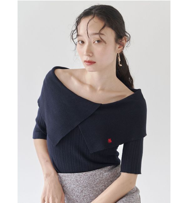 LAGUNAMOON「【POLO BCSコラボ】アシメカラーネックリブニットプルオーバー」|ニット・セーター|