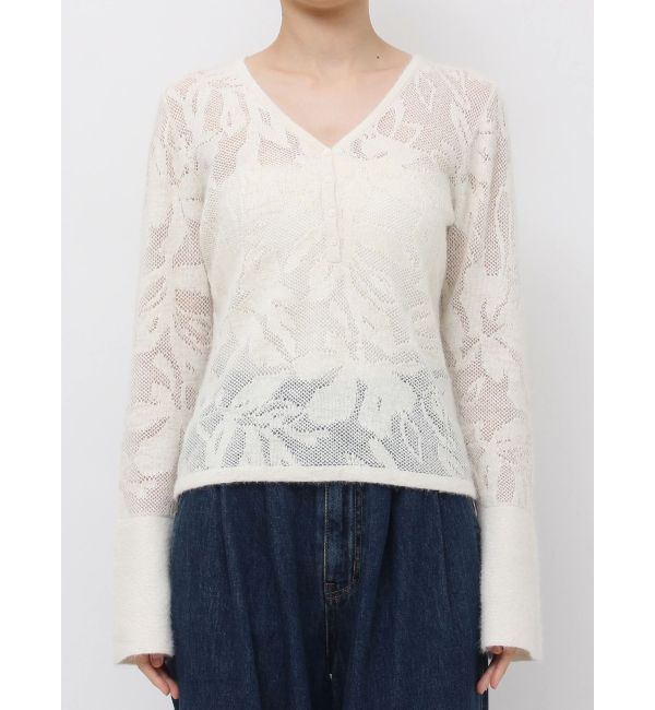 LAGUNAMOON「ヘアリージャガードニットプルオーバー」|ニット・セーター|