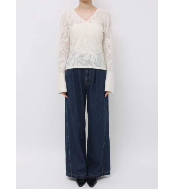 LAGUNAMOON「ヘアリージャガードニットプルオーバー」|ニット・セーター|