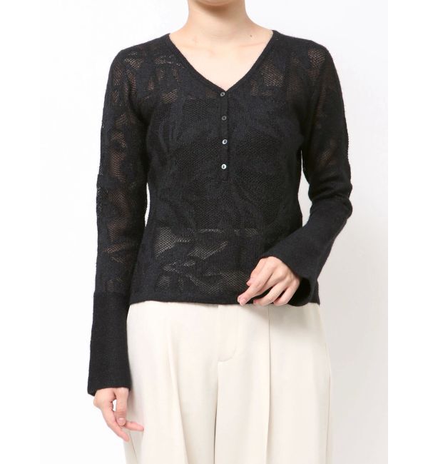 LAGUNAMOON「ヘアリージャガードニットプルオーバー」|ニット・セーター|