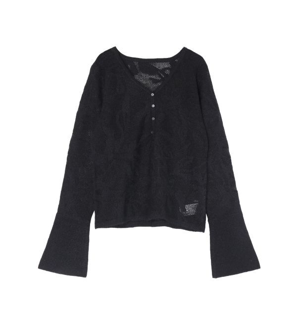 LAGUNAMOON「ヘアリージャガードニットプルオーバー」|ニット・セーター|
