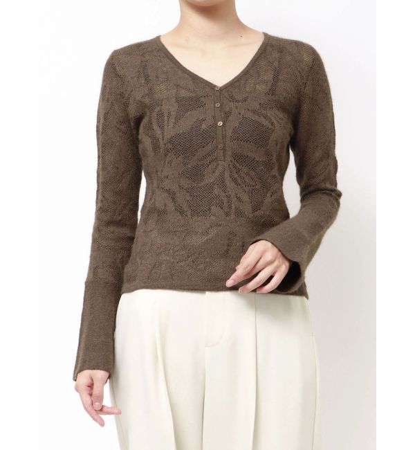 LAGUNAMOON「ヘアリージャガードニットプルオーバー」|ニット・セーター|