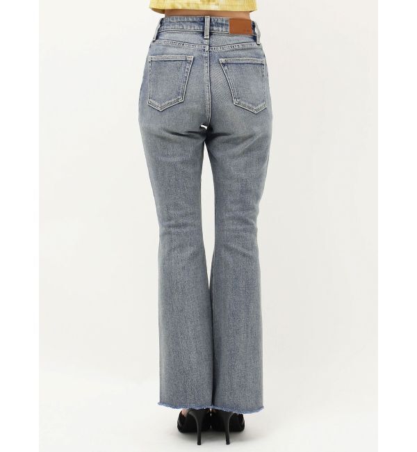 EVRIS「スリムフレアダメージデニムパンツ」|デニム|
