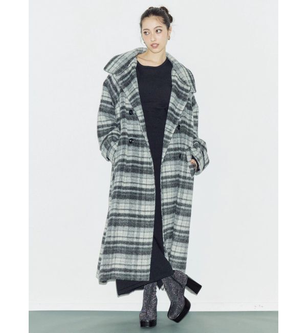 EVRIS「スタンドカラーロングコート」|チェスターコート|