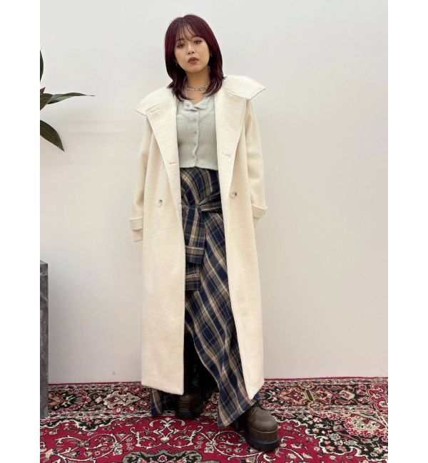 EVRIS「スタンドカラーロングコート」|チェスターコート|