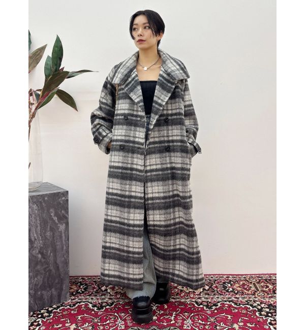 EVRIS「スタンドカラーロングコート」|チェスターコート|