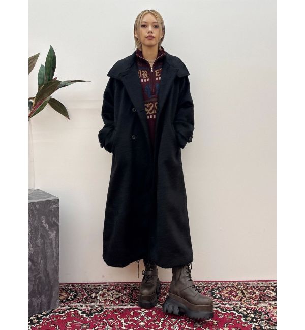 EVRIS「スタンドカラーロングコート」|チェスターコート|