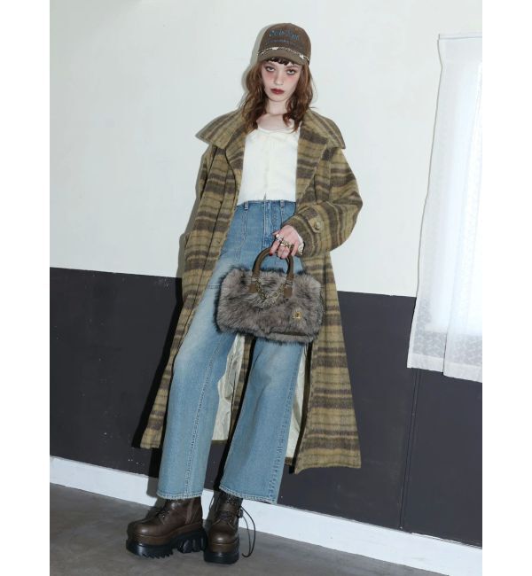 EVRIS「スタンドカラーロングコート」|チェスターコート|