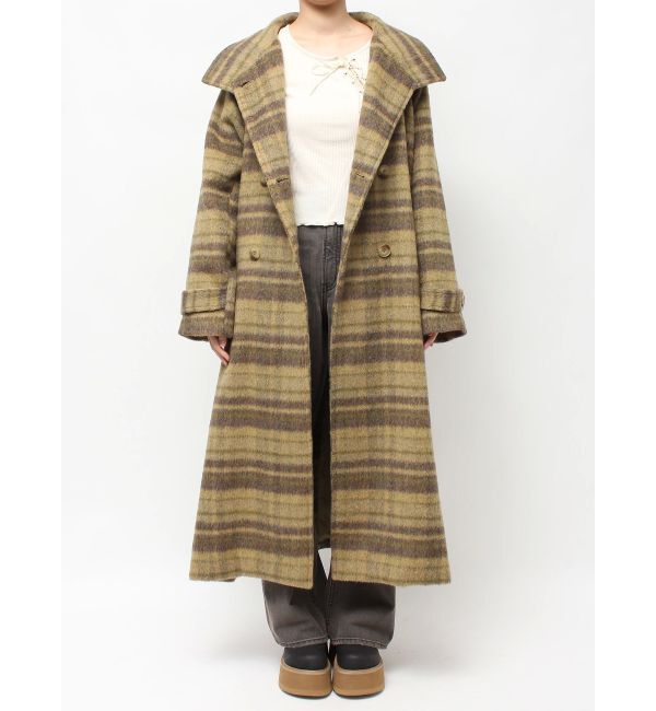 EVRIS「スタンドカラーロングコート」|チェスターコート|
