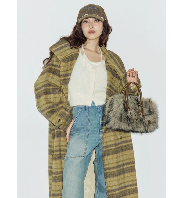 EVRIS「スタンドカラーロングコート」|チェスターコート|