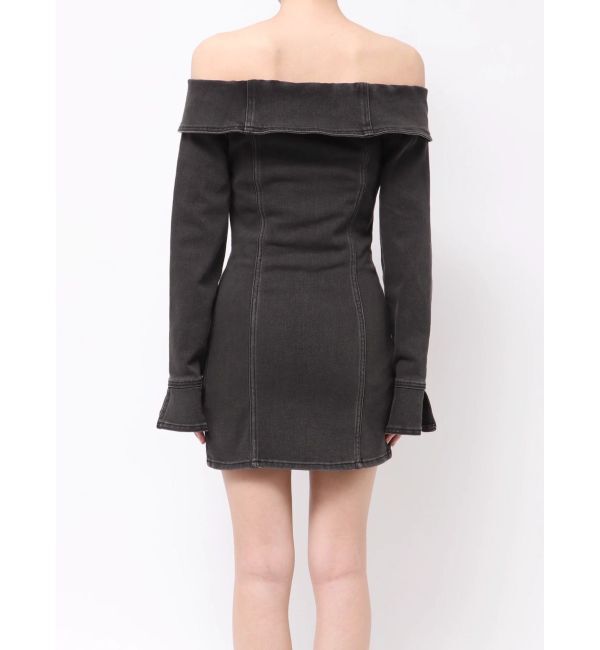 EVRIS「オフショルデニムミニワンピース」|ワンピース|