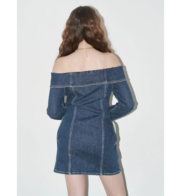 EVRIS「オフショルデニムミニワンピース」|ワンピース|