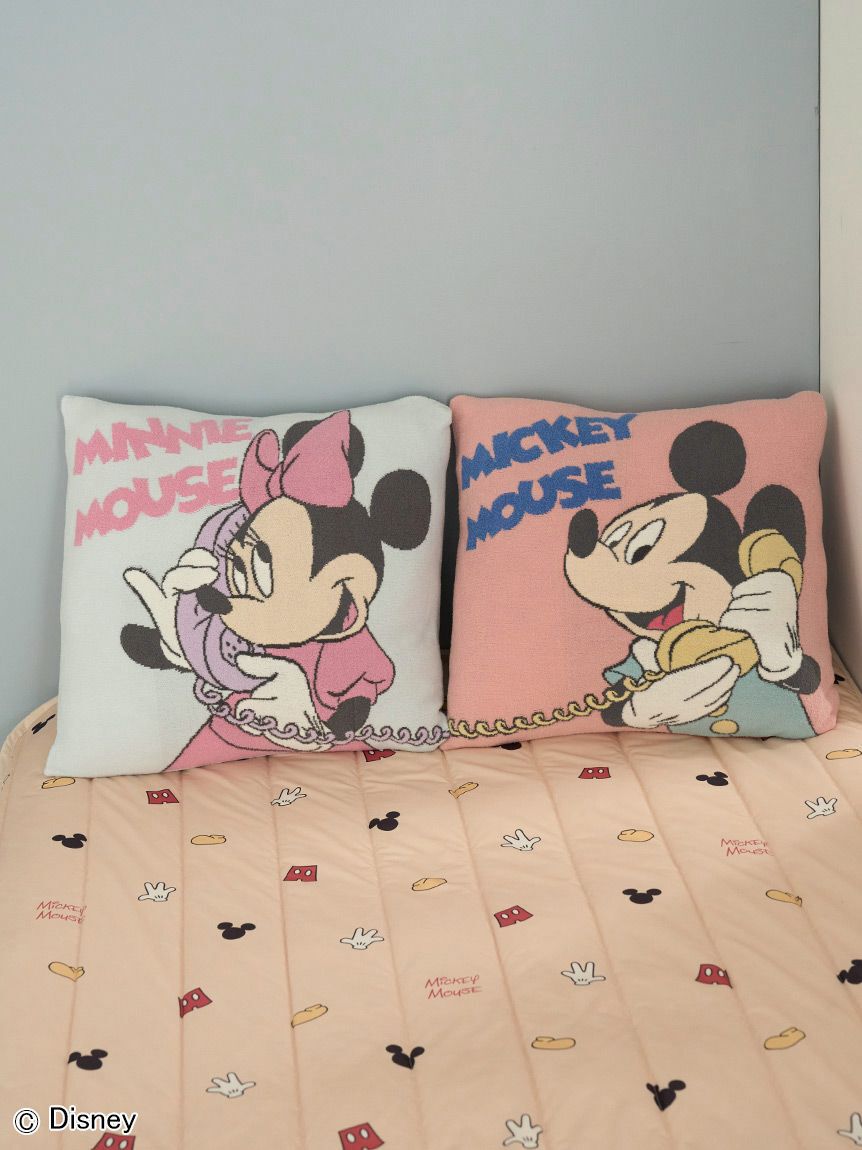 gelato pique Sleep「【Sleep】Mickey&Minnie / ジャガードクッションカバー」|クッション・クッションカバー|