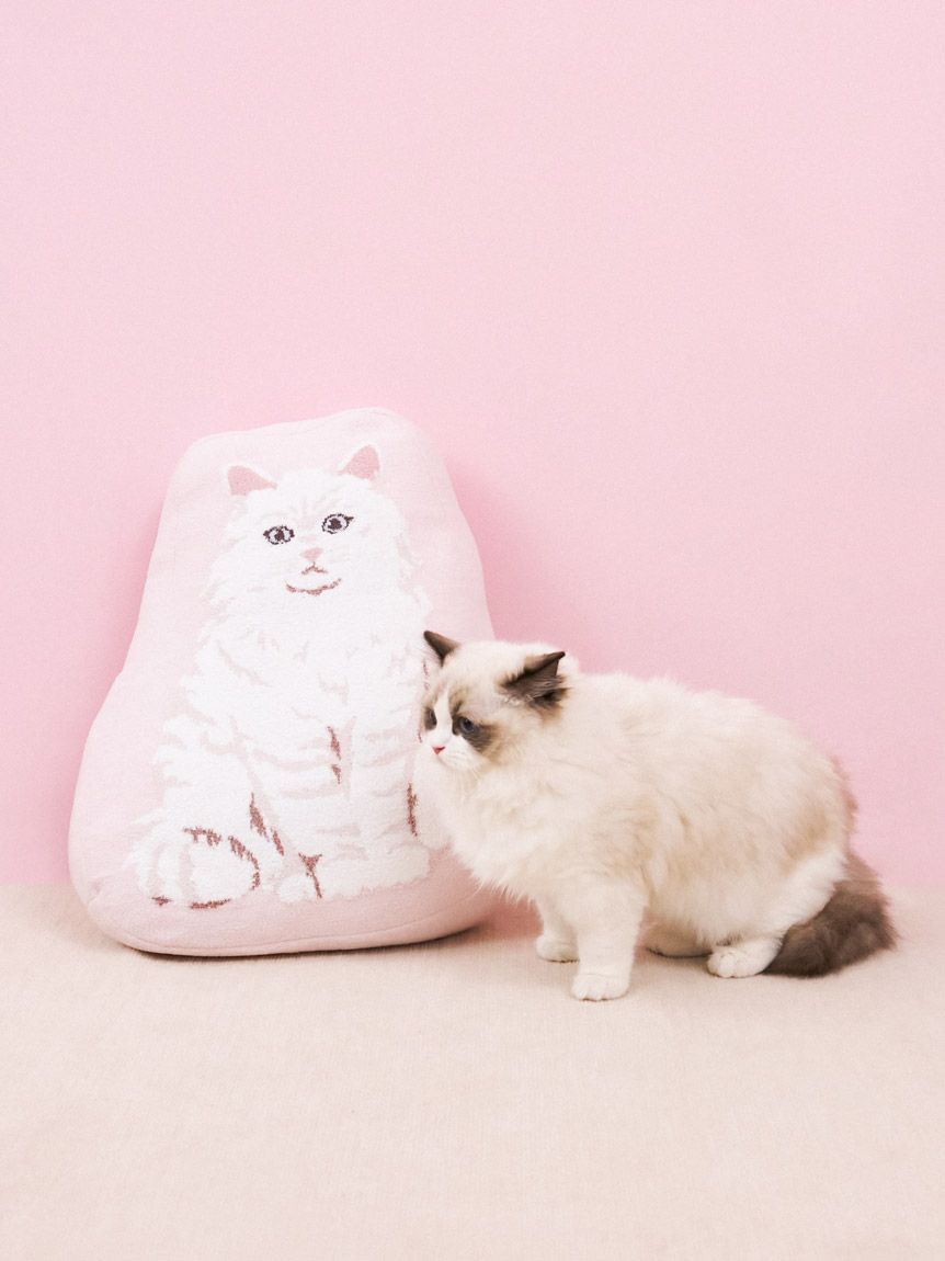 gelato pique Sleep「【Sleep】エアリーモコキャットダイカットクッション」|クッション・クッションカバー|
