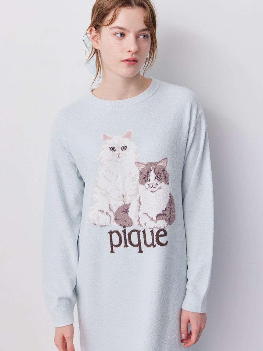 gelato pique「エアリーモコキャットジャガードワンピース」|ルームウェア|