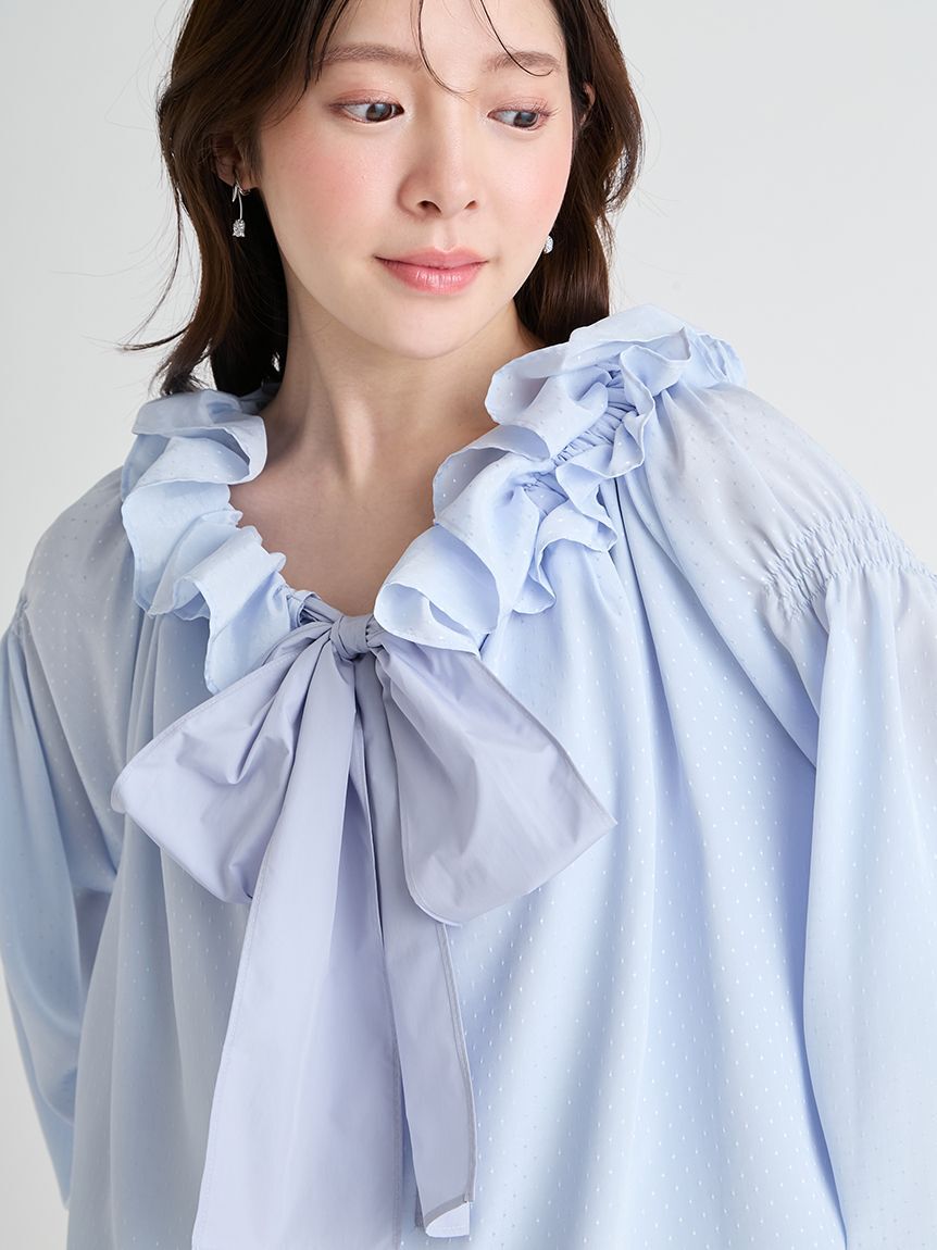CELFORD「【洗える】ビッグリボンスモックブラウス」|シャツ・ブラウス|