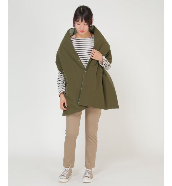 ikka「リバーシブル中綿ケープ」|マフラー|