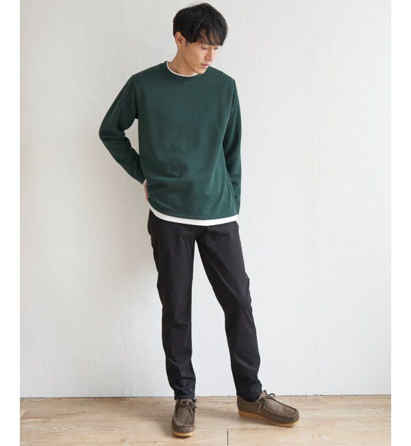 ikka「フクレジャガードクルーネックレイヤード」|Tシャツ・カットソー|