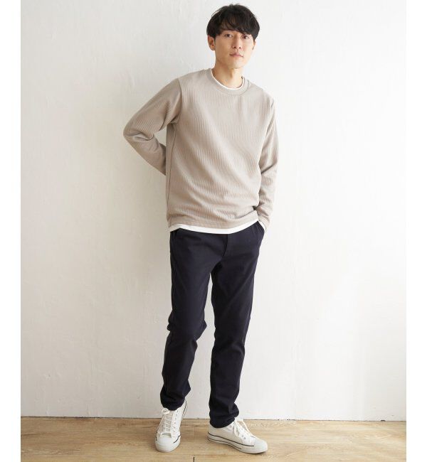 ikka「フクレジャガードクルーネックレイヤード」|Tシャツ・カットソー|