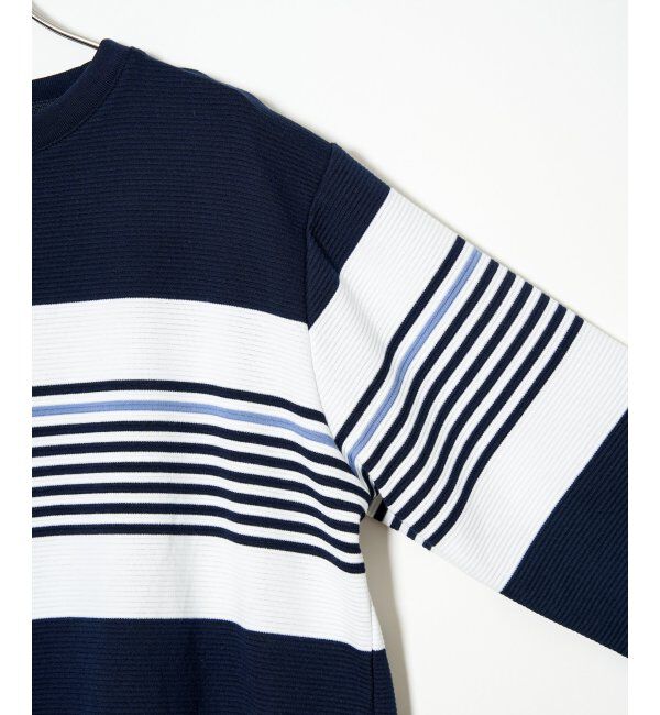 ikka「【雑誌MonoMax4月号掲載】リップルパネルボーダーロンＴ」|Tシャツ・カットソー|