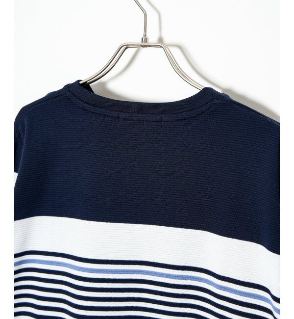 ikka「【雑誌MonoMax4月号掲載】リップルパネルボーダーロンＴ」|Tシャツ・カットソー|