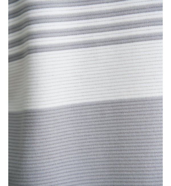 ikka「【雑誌MonoMax4月号掲載】リップルパネルボーダーロンＴ」|Tシャツ・カットソー|