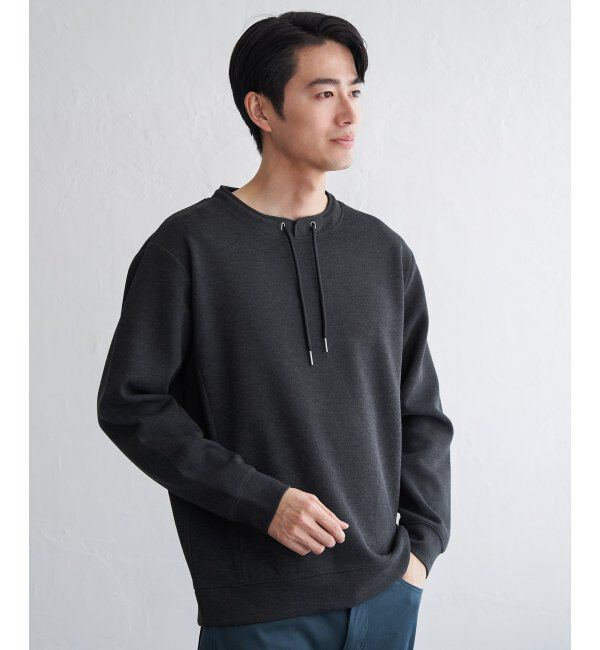 ikka「GOKU楽鹿の子ダンボールルーイプルオーバー」|パーカー|チャコール