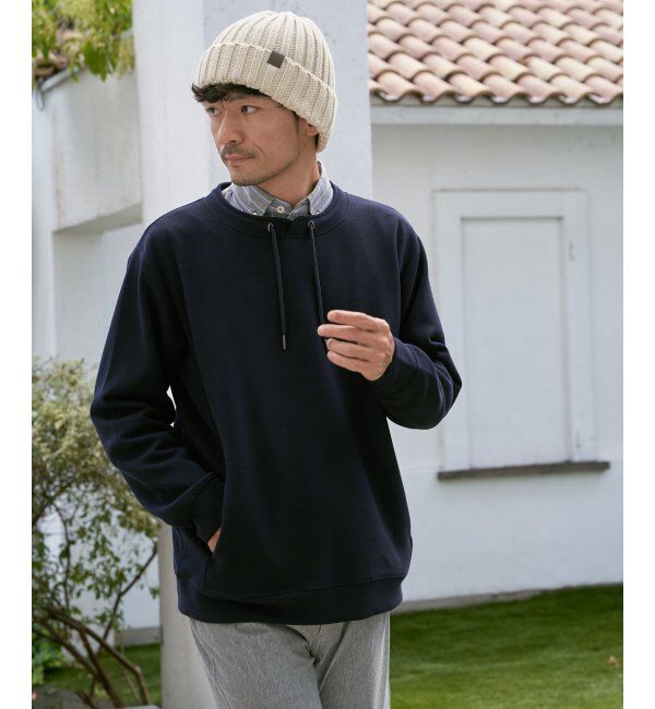 ikka「GOKU楽鹿の子ダンボールルーイプルオーバー」|パーカー|