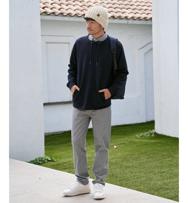 ikka「GOKU楽鹿の子ダンボールルーイプルオーバー」|パーカー|