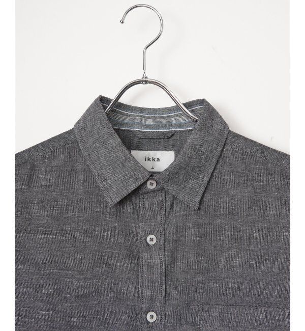 ikka「フレンチリネンMIX袖2WAYシャツ」|シャツ・ブラウス|