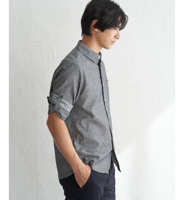 ikka「フレンチリネンMIX袖2WAYシャツ」|シャツ・ブラウス|