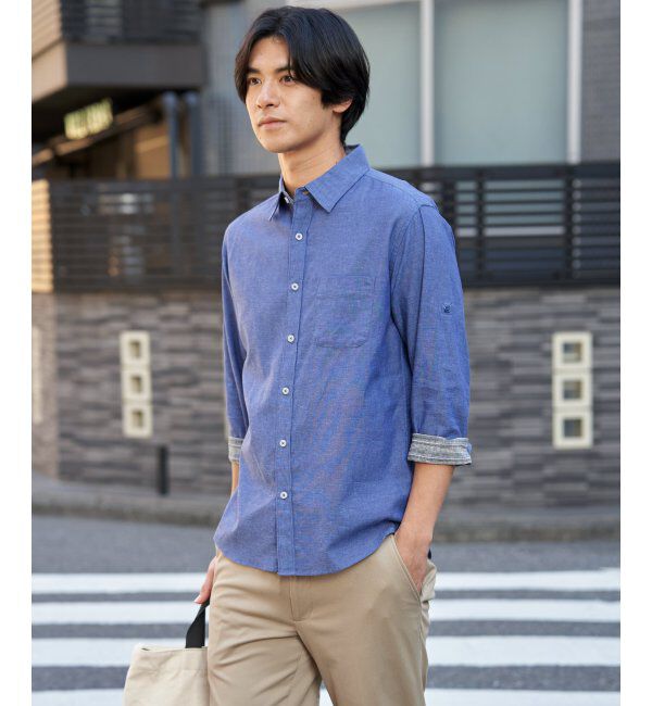 ikka「フレンチリネンMIX袖2WAYシャツ」|シャツ・ブラウス|